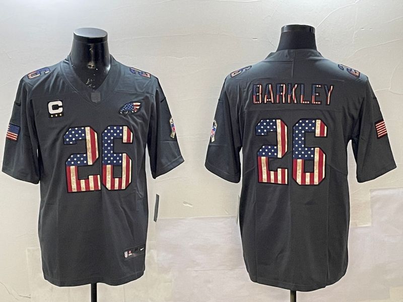 Men Philadelphia Eagles #26 Barkley Black National Flag 2025 Nike Vapor Limited NFL Jersey style 2->philadelphia eagles->NFL Jersey